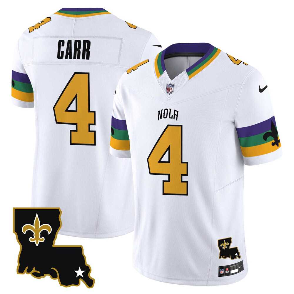 Men & Women & Youth New Orleans Saints #4 Derek Carr White 2024 F.U.S.E. Vapor Limited Stitched Jersey->new england patriots->NFL Jersey